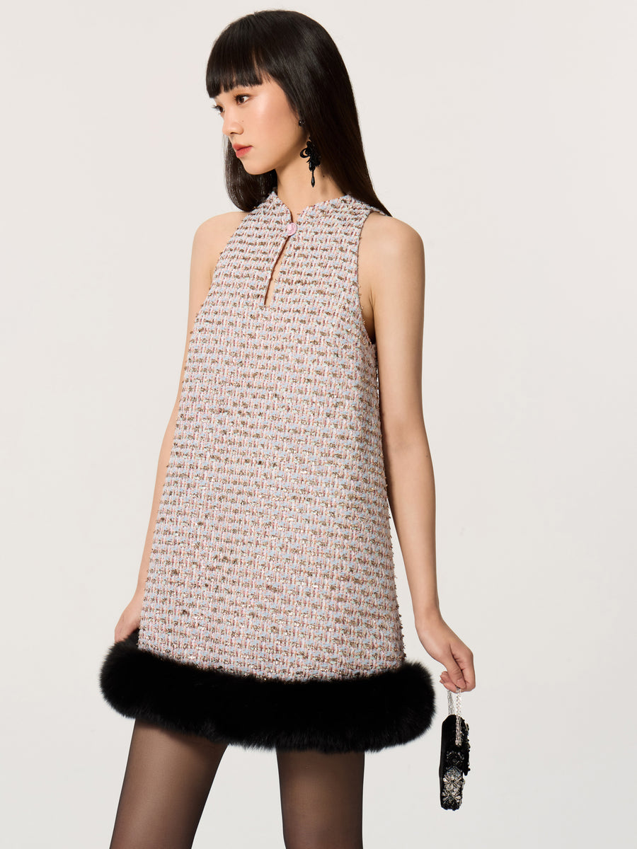 Qipao Collar Sleeveless Dress