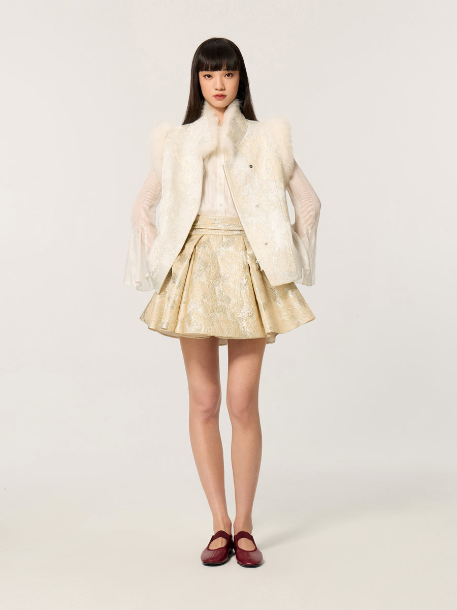 Ruixue Chinese style side lapel standing collar vest jacket