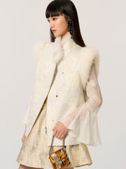 Ruixue Chinese style side lapel standing collar vest jacket