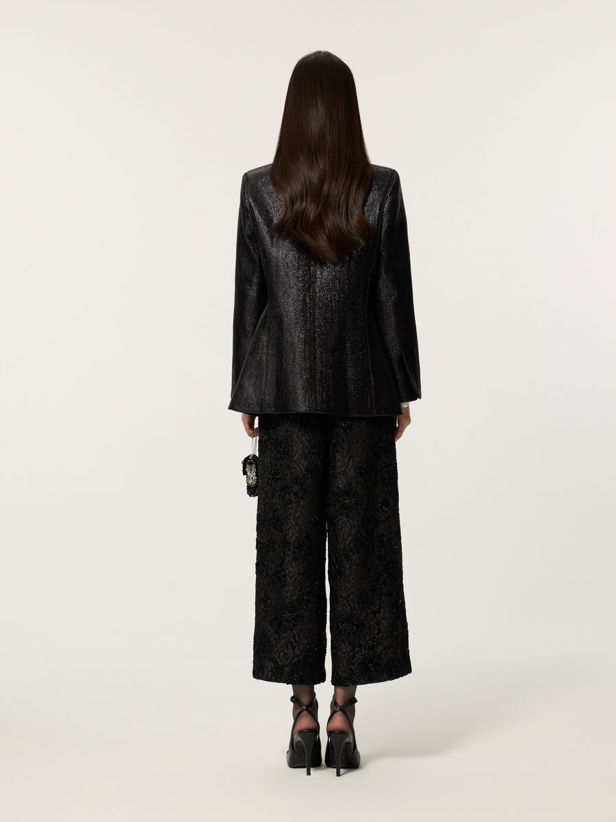 Mo Lan Dangling Bead Chinese-style V-neck Split Jacket