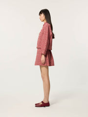 Chinese-Style Double Layered Tweed Skirt