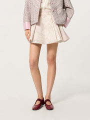 Pink Chinese-style Jacquard Skirt