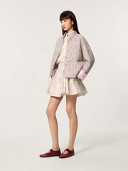 Color-Block Mandarin Collar Tang-Style Top