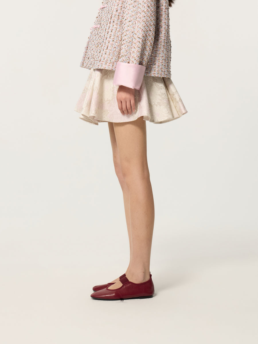 Pink Chinese-style Jacquard Skirt