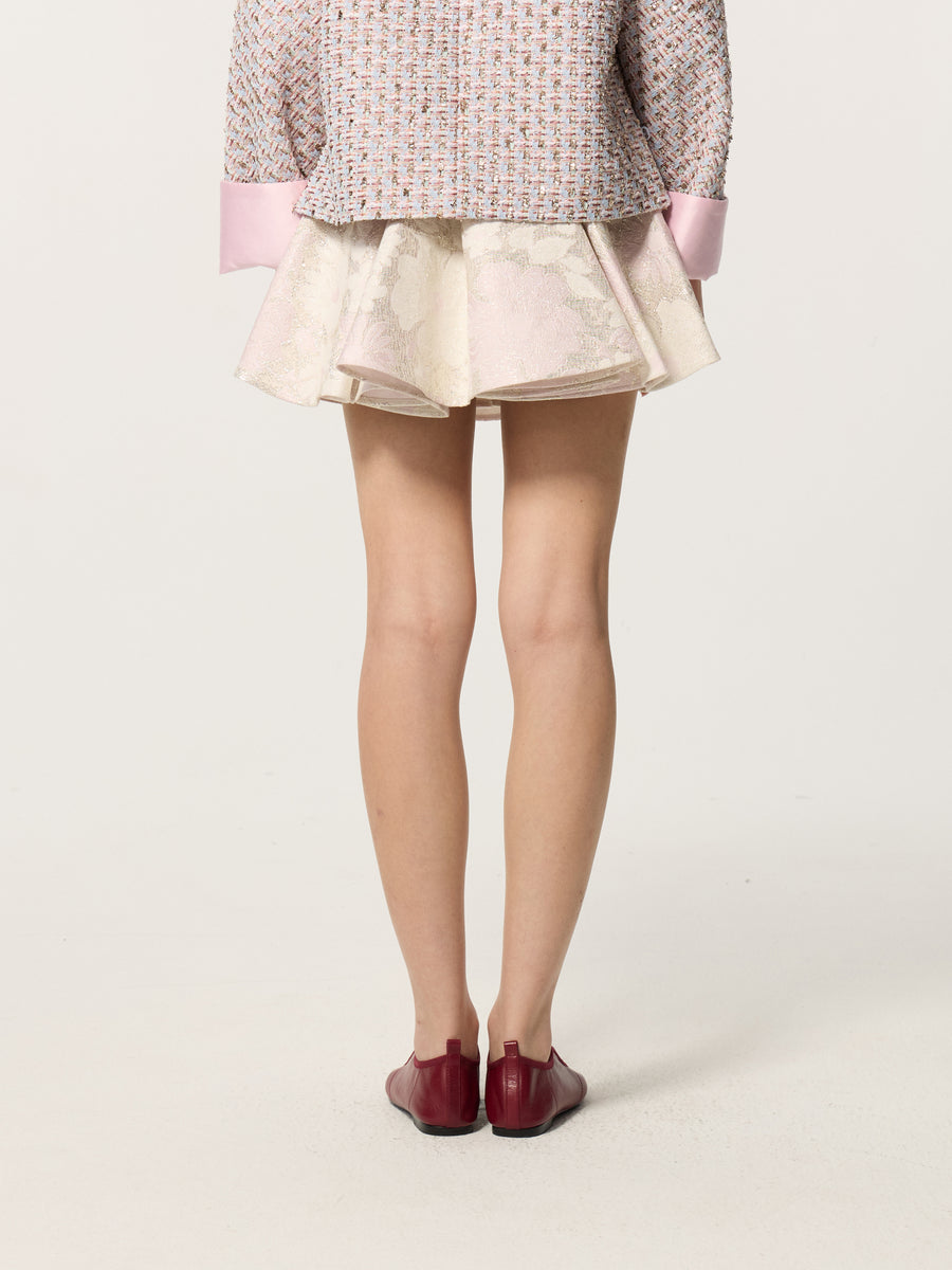 Pink Chinese-style Jacquard Skirt