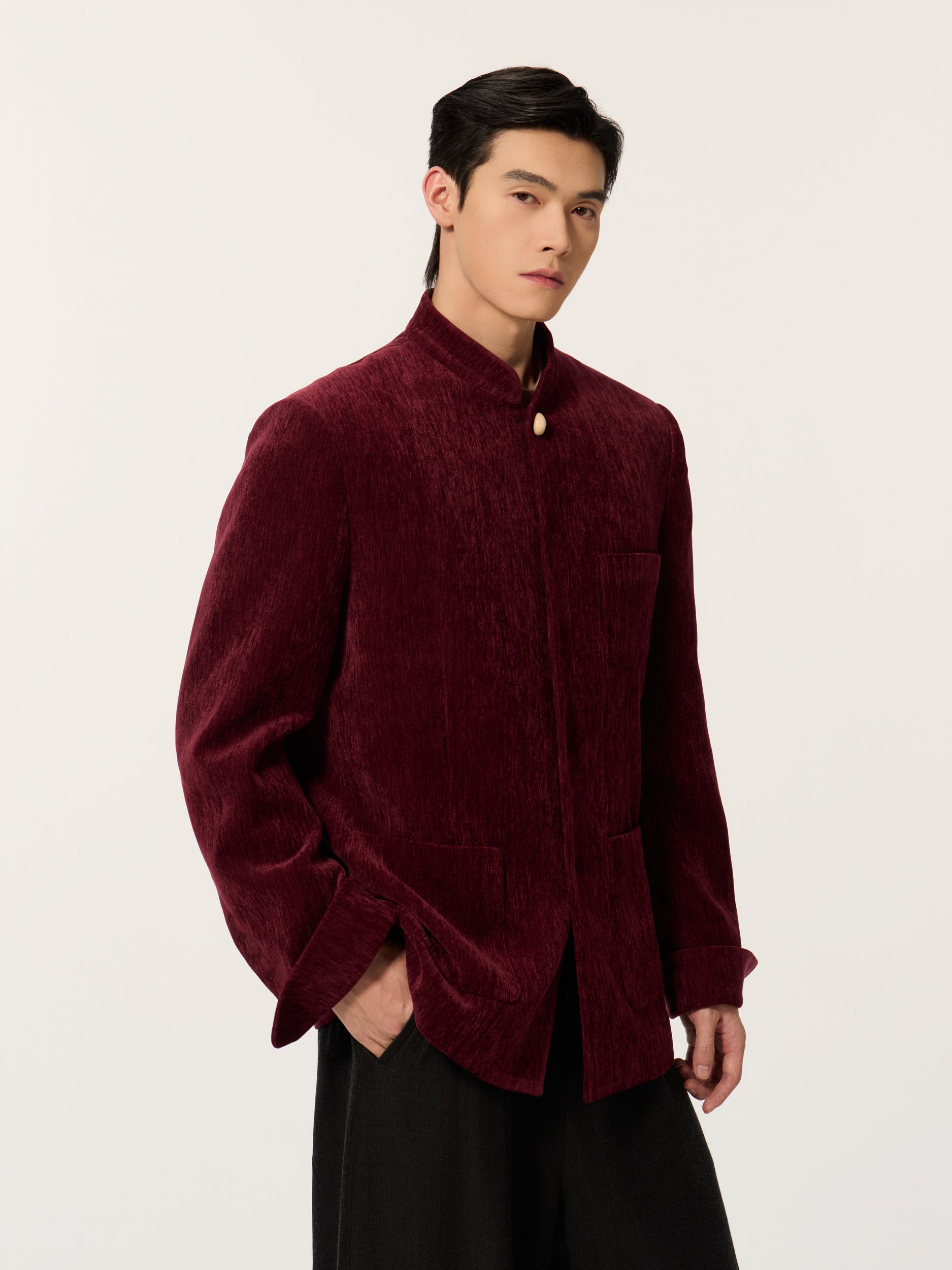 Zhu Yin - Chinese style stand-up collar coat