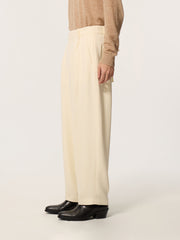 Linfeng Chinese-style wide-leg belt trousers