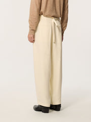 Linfeng Chinese-style wide-leg belt trousers