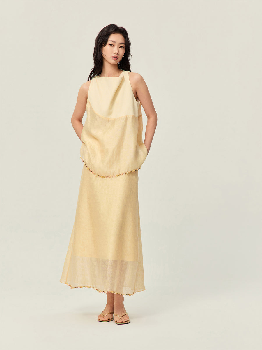 Long beaded skirt