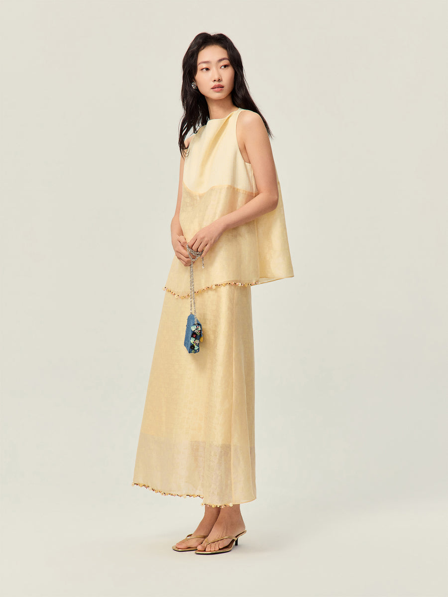 Long beaded skirt