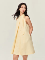 Stand collar dress